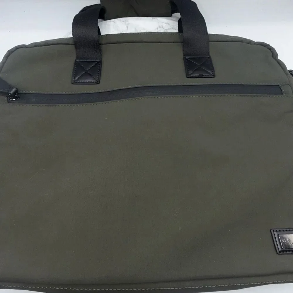 TED BAKER LONDON Dark Green Trevoir Messenger Laptop Document Bag
